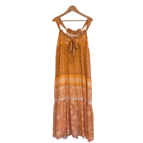 Spell and the Gypsy Utopia Boho Maxi Dress Womens XS Cinnamon Strappy Sleeveless - Picture 7 of 16